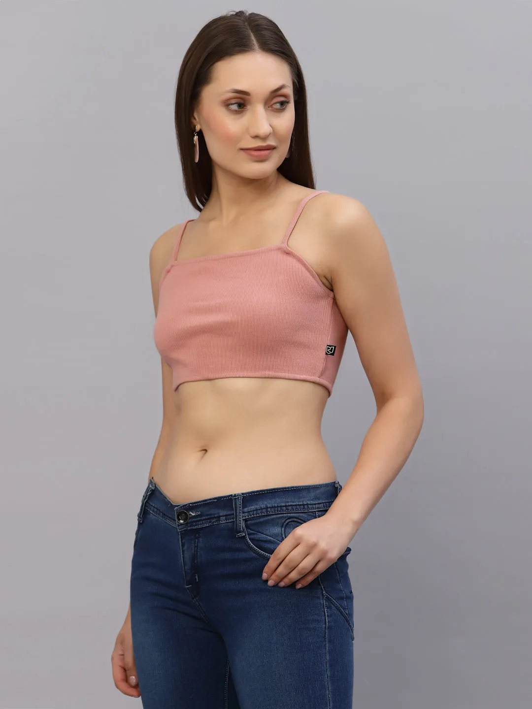 Ribbed Strappy Crop Top