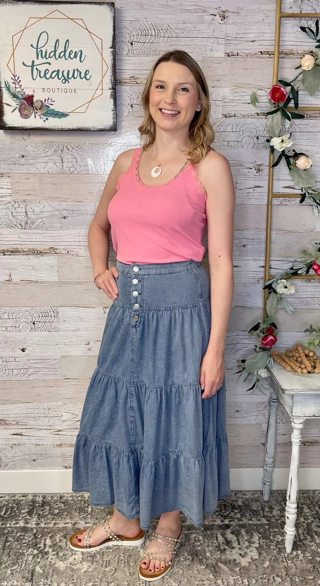 Sandy Denim Skirt