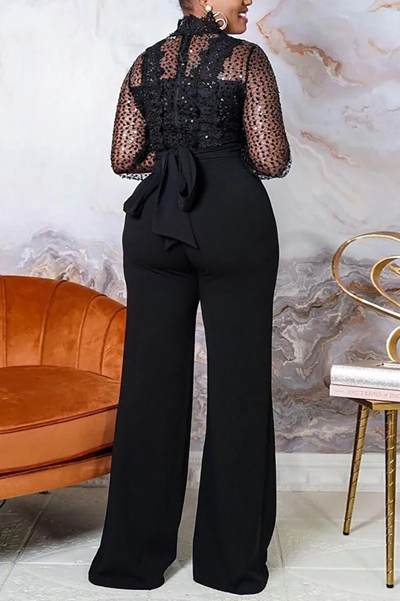 Sequin Lace Jumpsuit