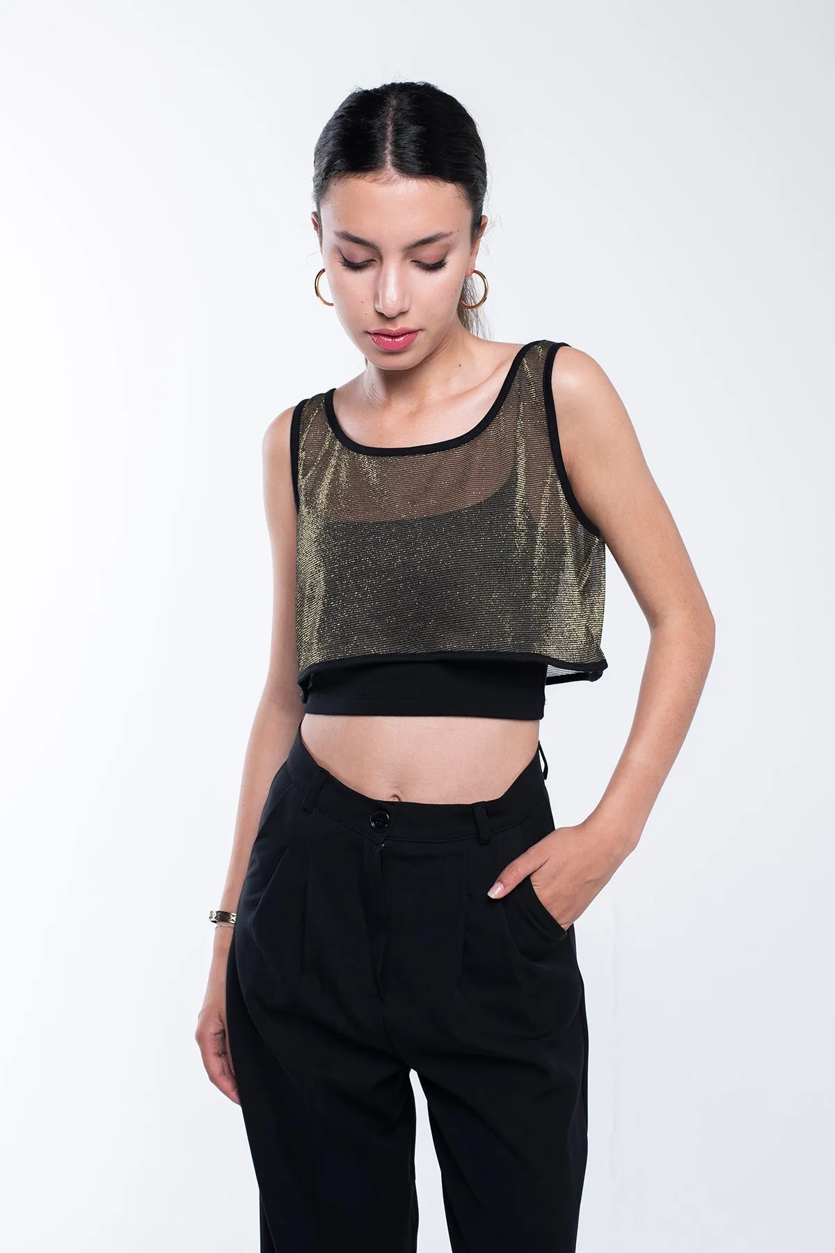 Sparkly Light Crop Top