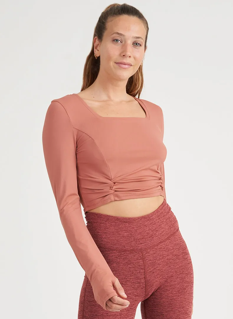 Square Neck Twist Top