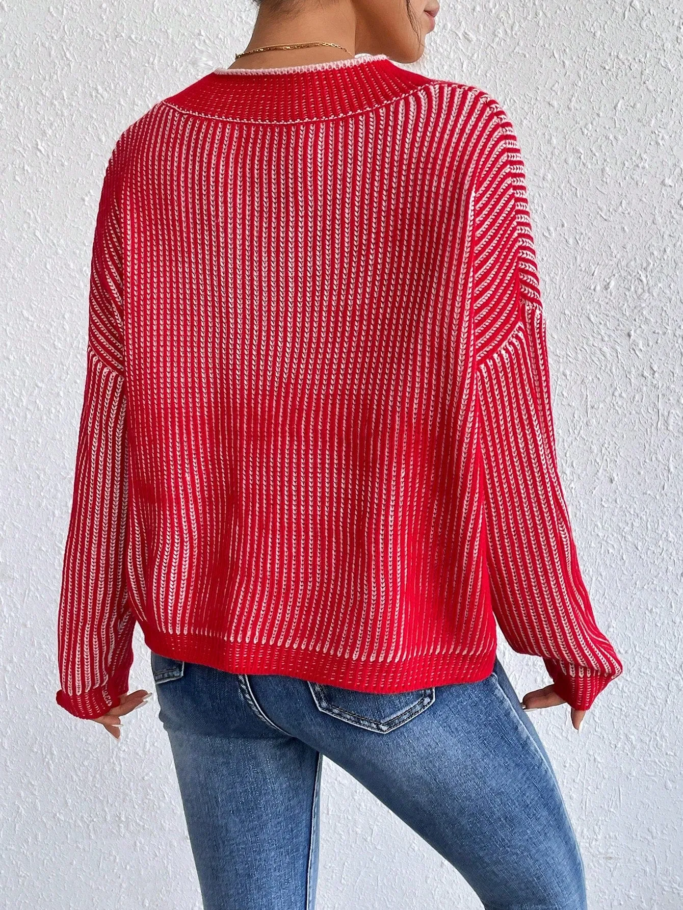 Striped Off the Shoulder Sweater