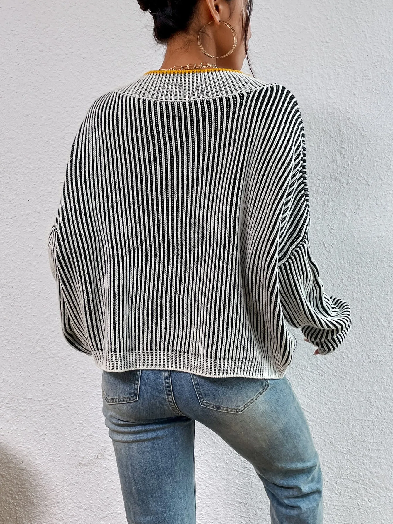 Striped Off the Shoulder Sweater