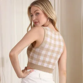 Sweet Gingham Crop Top