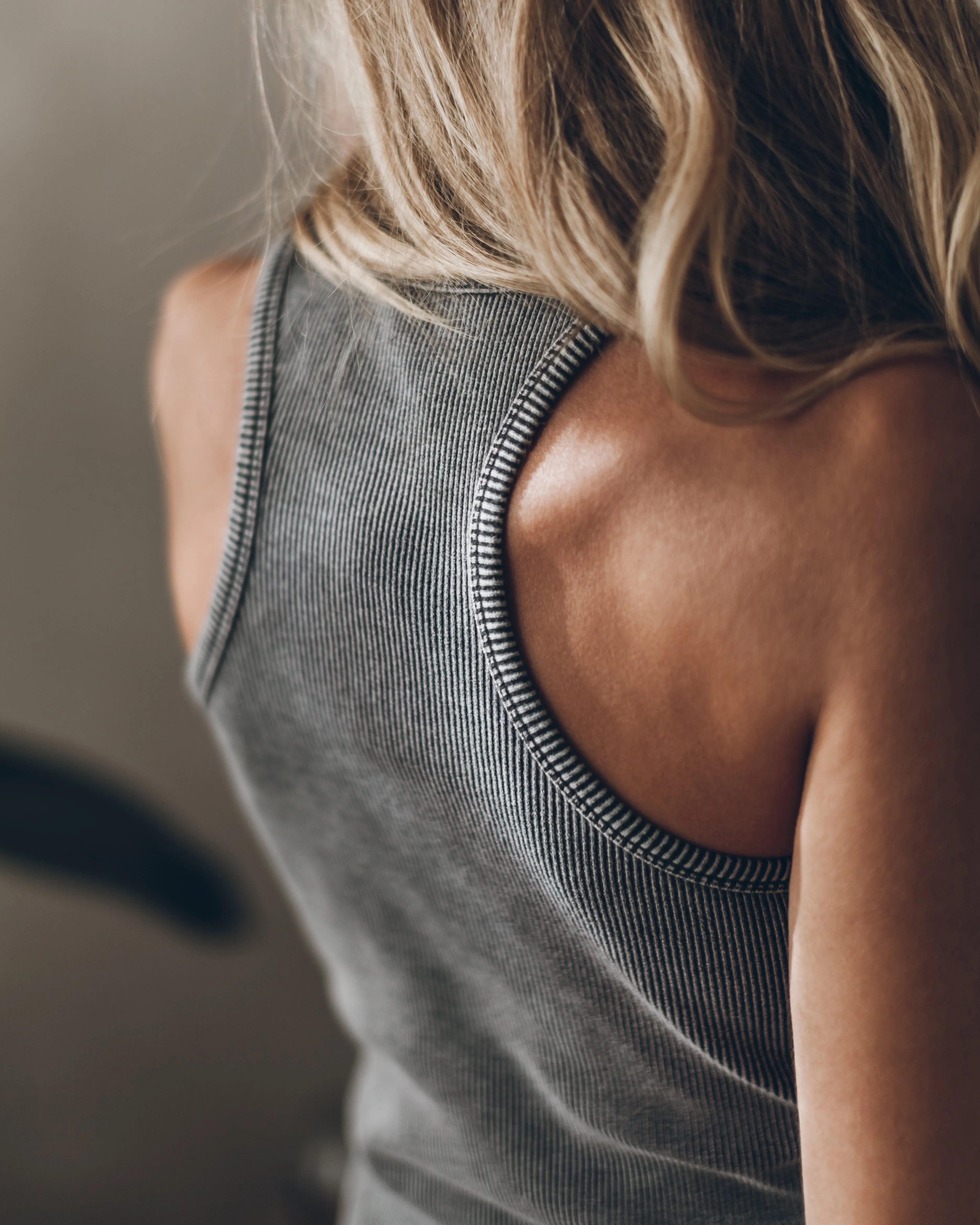 The Dark Ribbed Tank Top