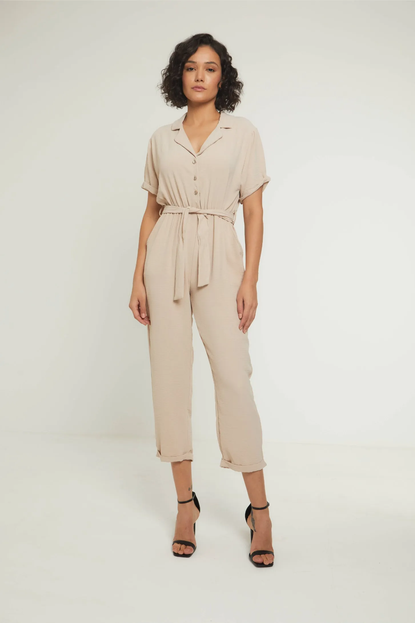 THE ESSENTIAL JUMPSUIT - BEIGE