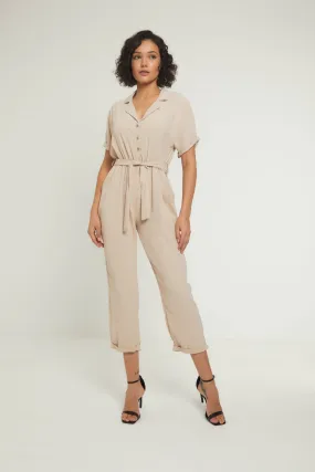 THE ESSENTIAL JUMPSUIT - BEIGE