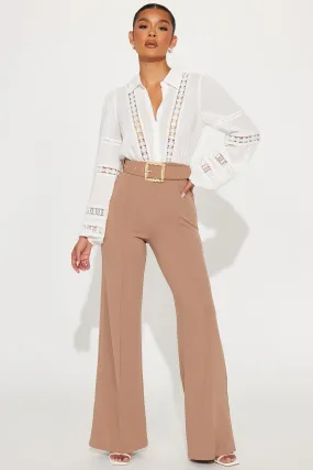 Think Twice Jumpsuit - Taupe