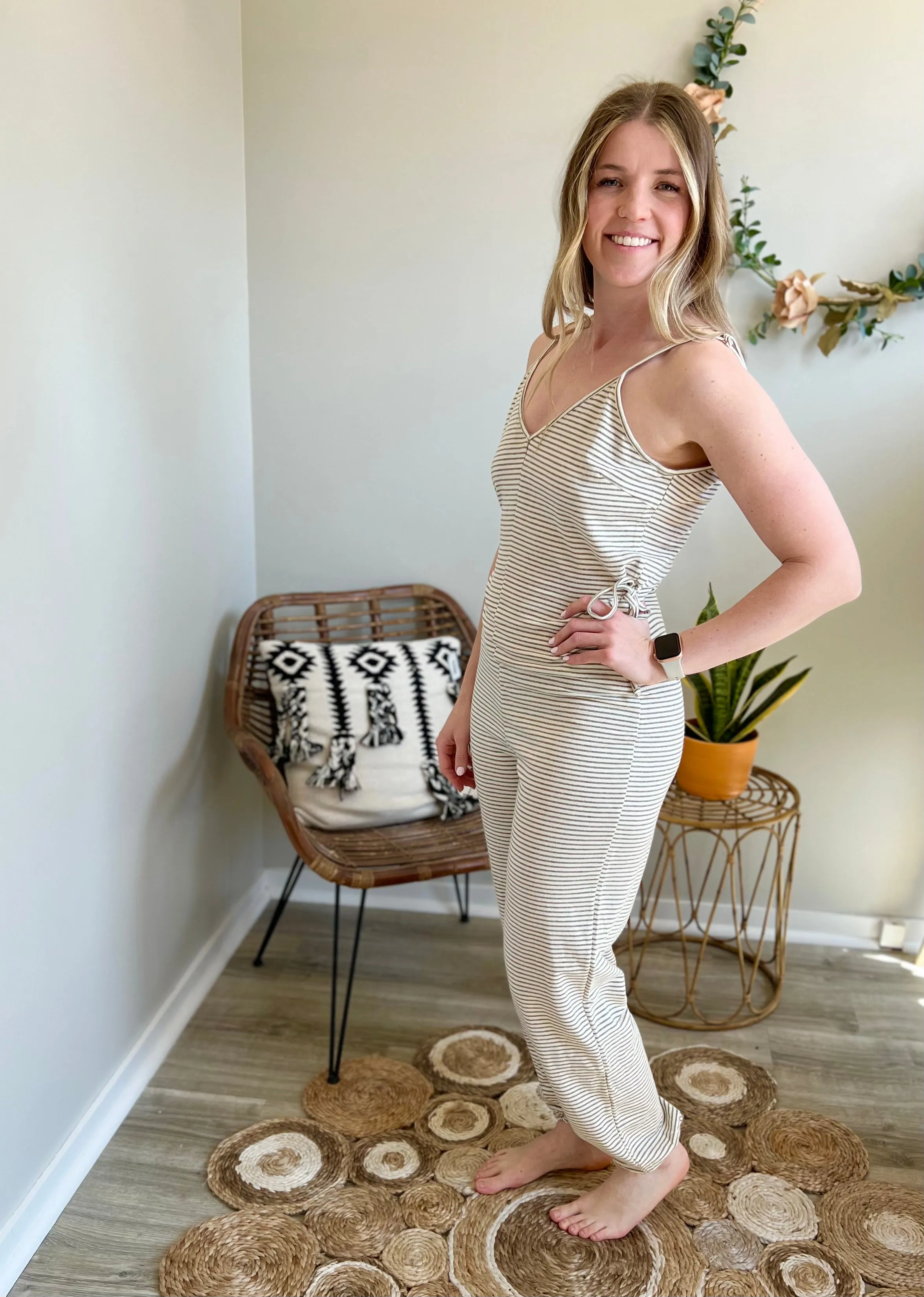 Tie side jumpsuit