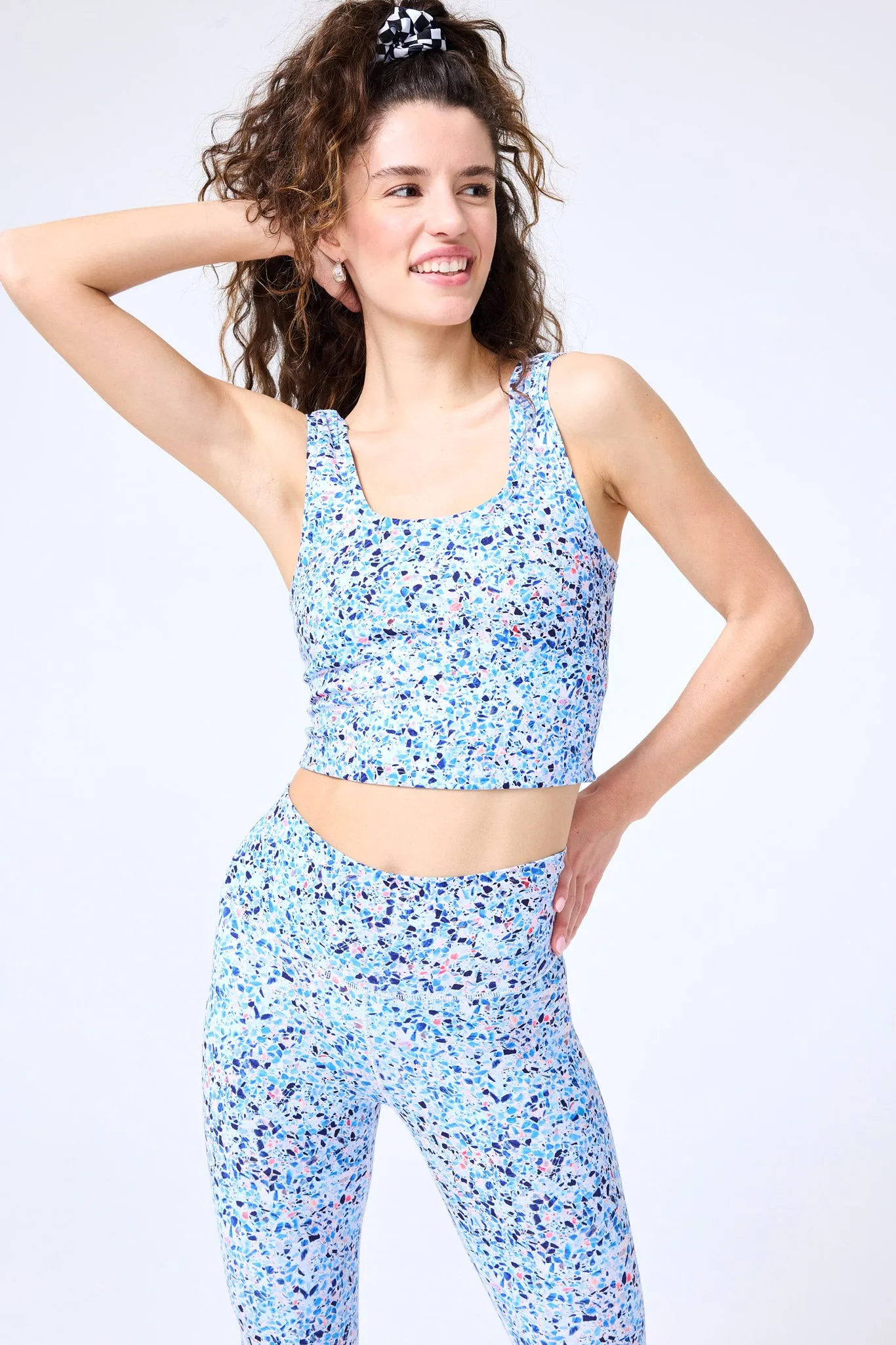 TLC Crop Top in Terrazzo