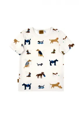 Top off-white with dog print