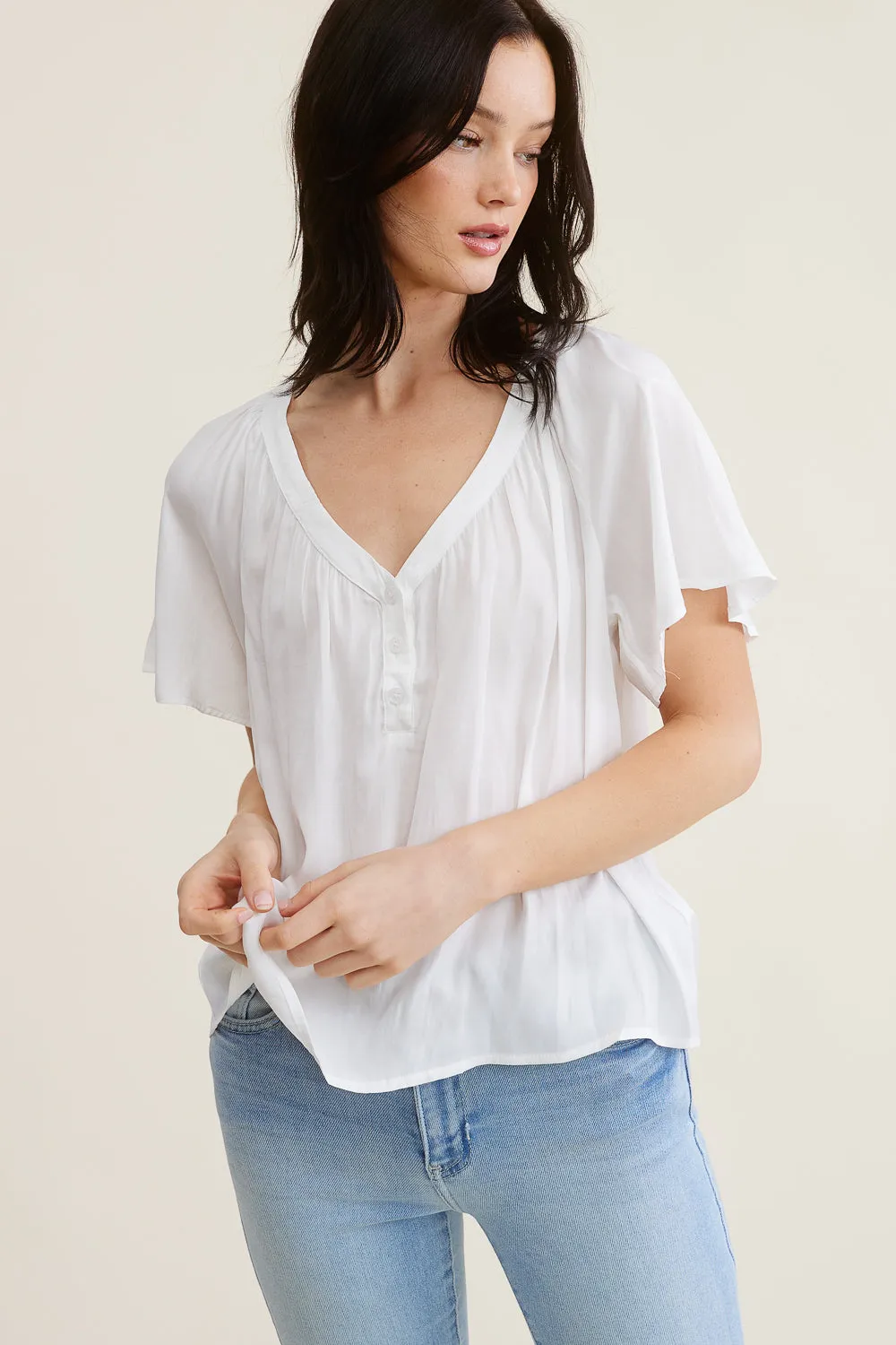 White Buttoned Blouse